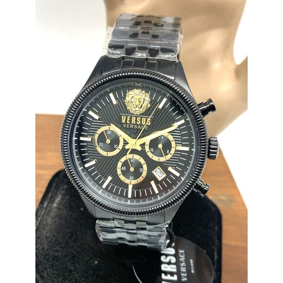 Versus by Versace Men's Watch VSP971221 Chronograph Quartz Black Steel 45mm - Picture 1 of 15